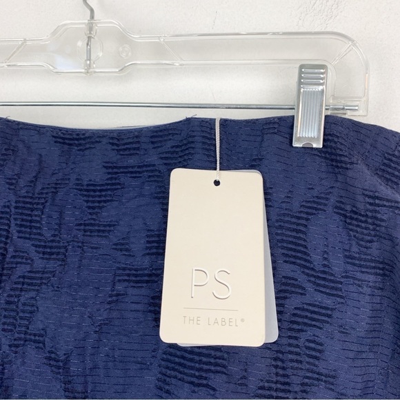 NWT PS The Label Navy Blue Scallop Hem Lace Strapless Dress Sz S - Picture 6 of 11